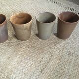 Series of 6 cups of sandstone