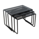 Vintage perforated metal nesting tables 80s