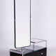 Restored black art deco dressing mirror 1930s, made by vichr a spol