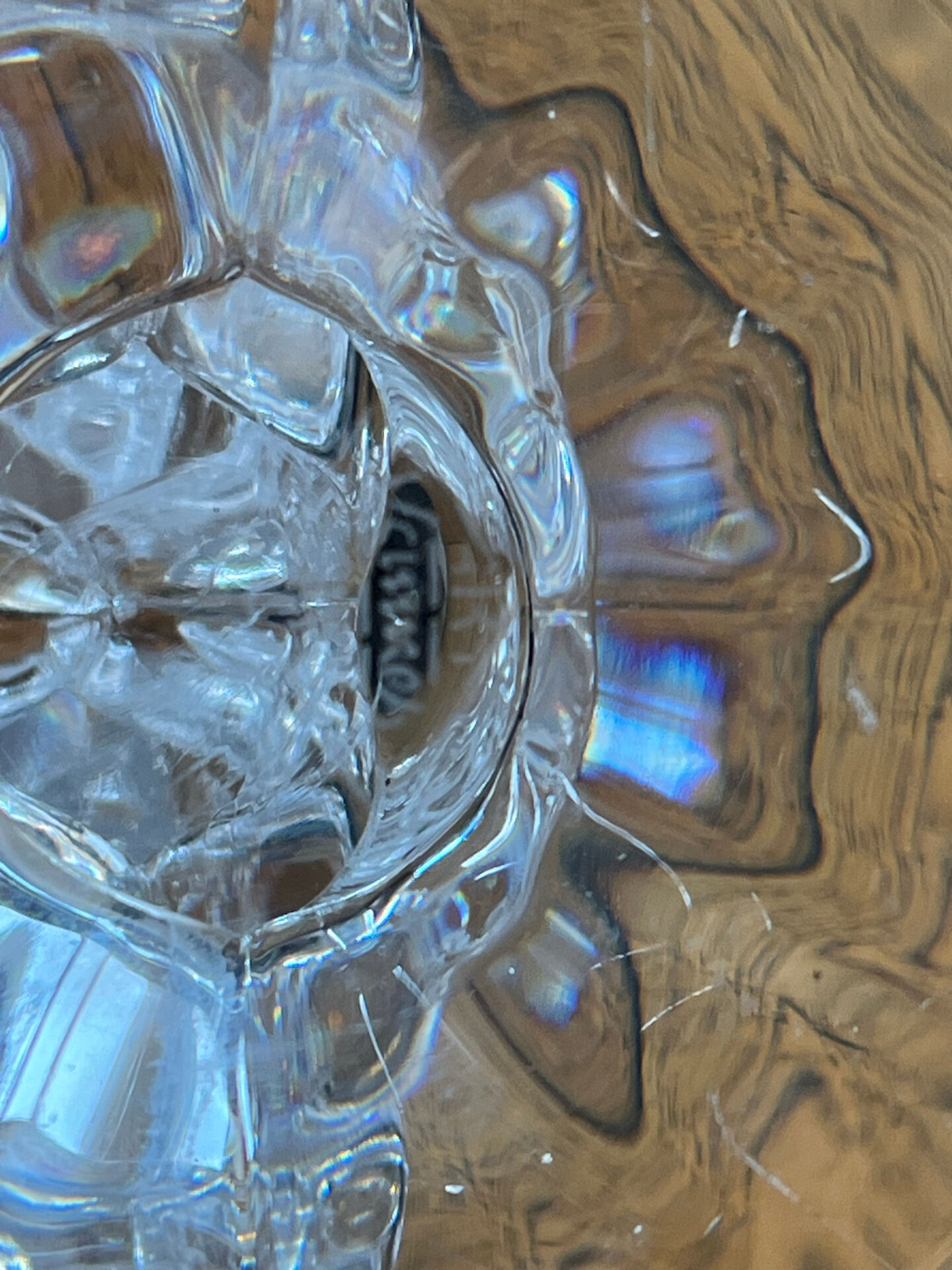 Paire de bougeoirs en cristal de Vannes