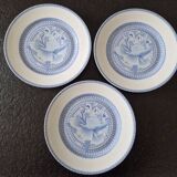Limoges porcelain for Hermès, Paris - Set of 3 flat plates - Les Pivoines