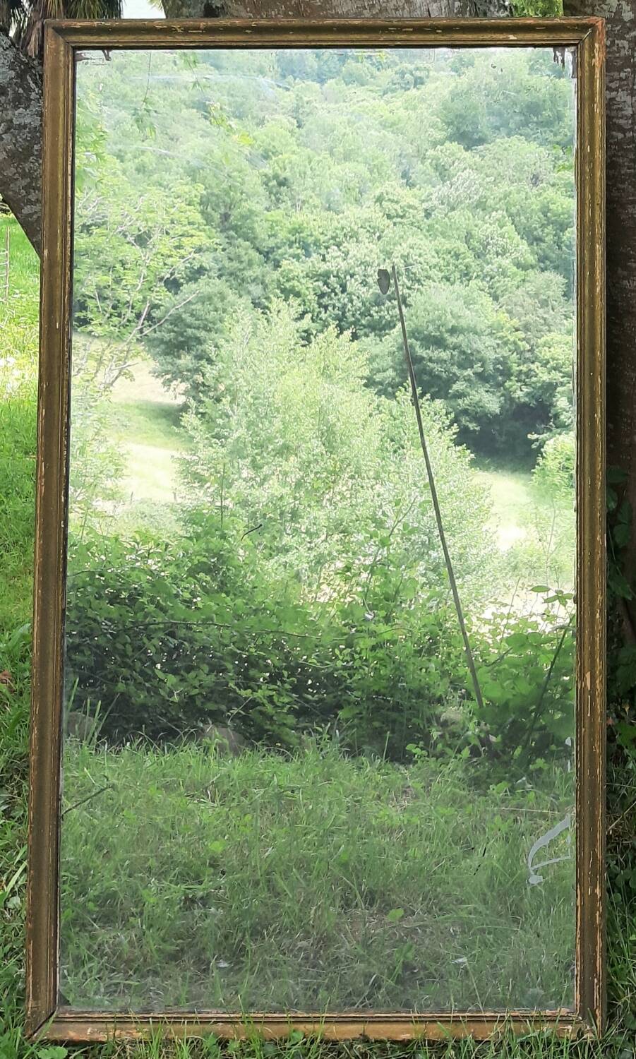 Antique mercury mirror. (Fireplace mirror)