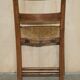 Set of six Dutch oak chairs with woven straw seats, circa 1860.