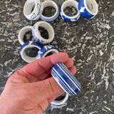 Set of 12 napkin rings in porcelain