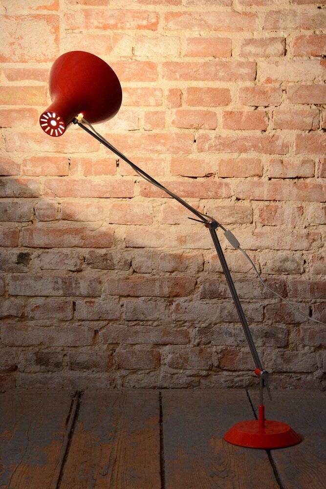 Mid-century chrome floor lamp by j. hůrka for napako, czech, 1950s