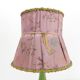 Murano turquoise lamp and pink silk lampshade 1940