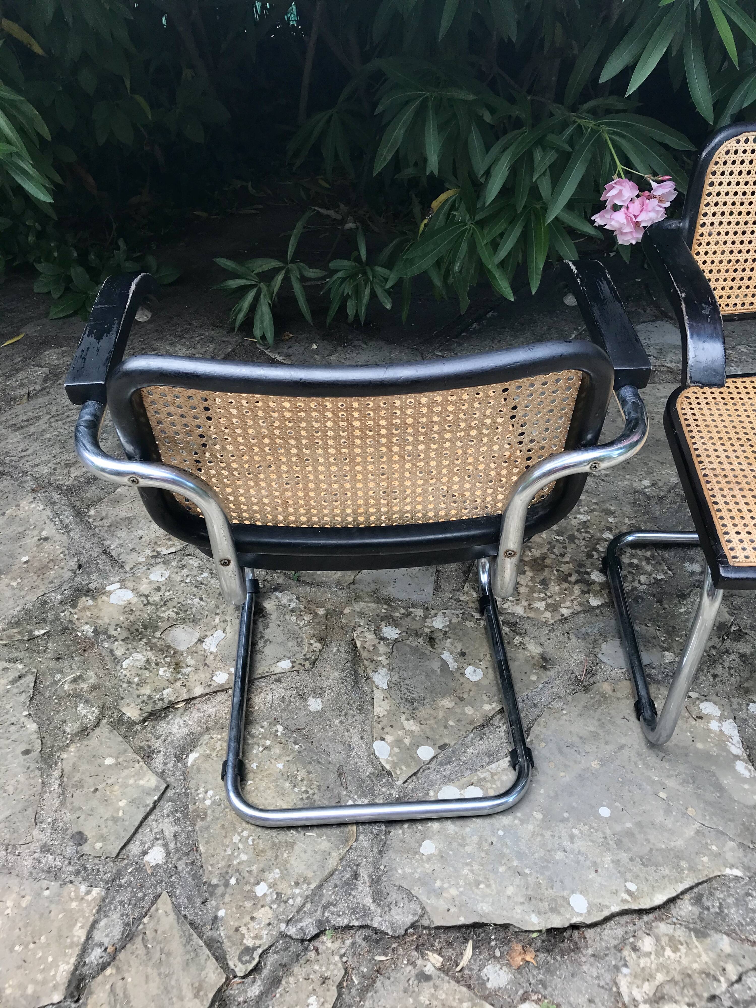 Pair of armchairs B64 Marcel Breuer