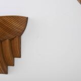 Paire d'appliques murales en rotin