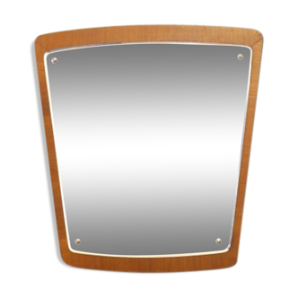 Miroir scandinave en teck années 60