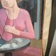 Contemporary canvas young woman signs ludovic