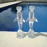 Pair of dolphins royal crystals made in france