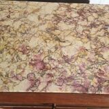 Beech bedside table on marble; 30/40s