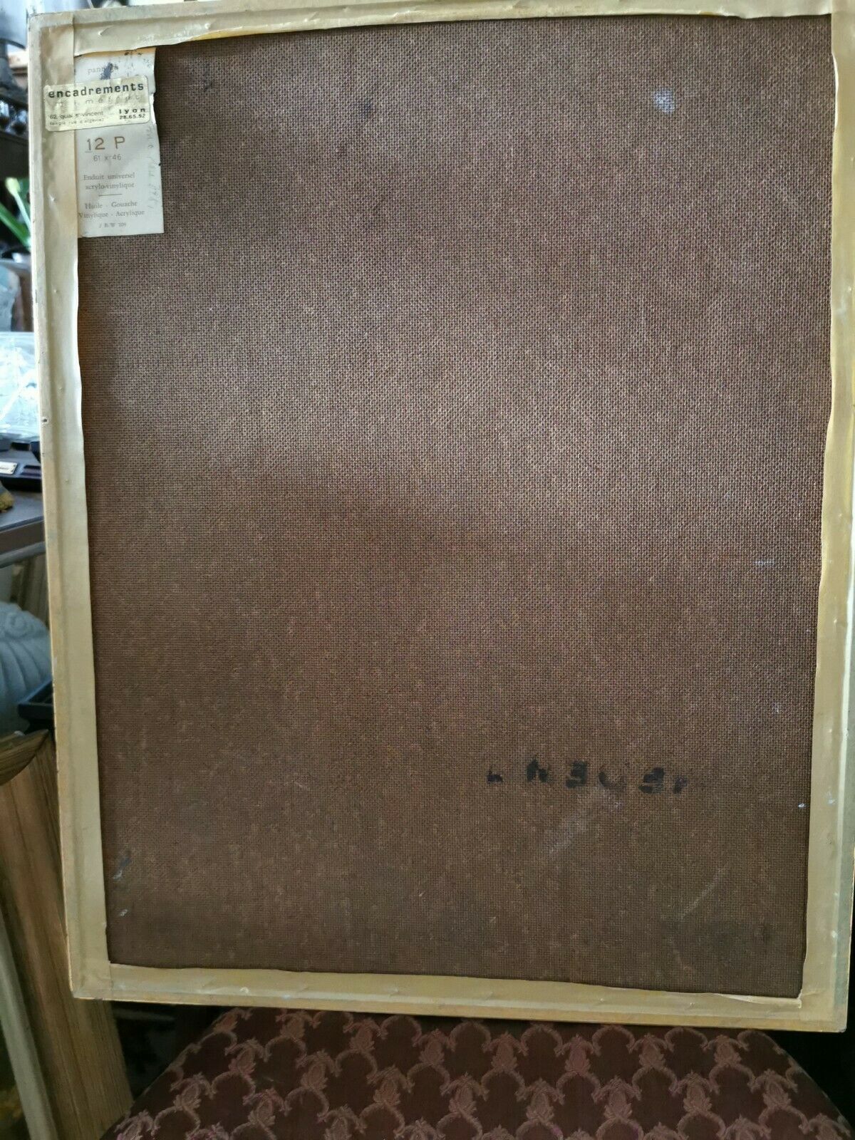 Oil on female nude framed panel