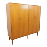 Vintage oak wardrobe from the 1960s.