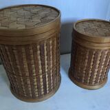 Boxes in rattan 70s