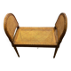 Wooden and cane bench (piano bench)