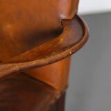Vintage leather armchair of Danish design