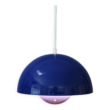 Vintage Verner Panton Flowerpot VP1 Enamel Hanging Lamp, Danish Design