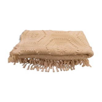 Dessus lit en coton au crochet couvre lit