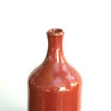 Coral ceramic bottle vase, 70s