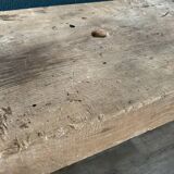 Old workbench with inclined legs