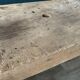Old workbench with inclined legs