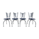 Post modern metal dining chairs, 1990s