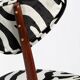 Heart-shaped chair with black and white zebra pattern, Poland, 1960s