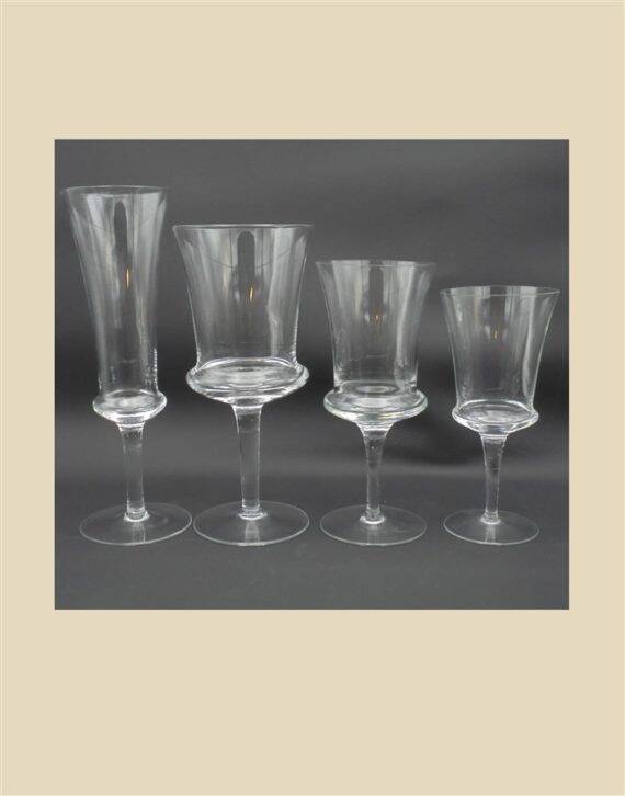 Set of 24 stemmed glasses