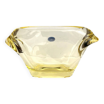 Vase en verre conçu par M. Klinger, Železný Brod Sklo (ZBS), Tchécoslovaquie,