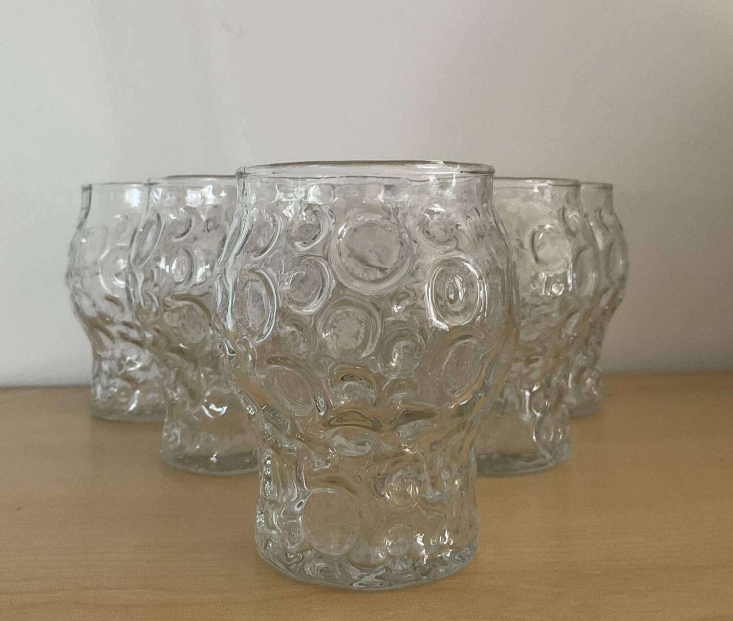 Série de 6 verres vintage années 70