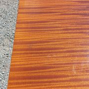 Desk of the 60s in mahogany base metal tubes 2 drawers