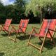 Trio de chaises pliantes