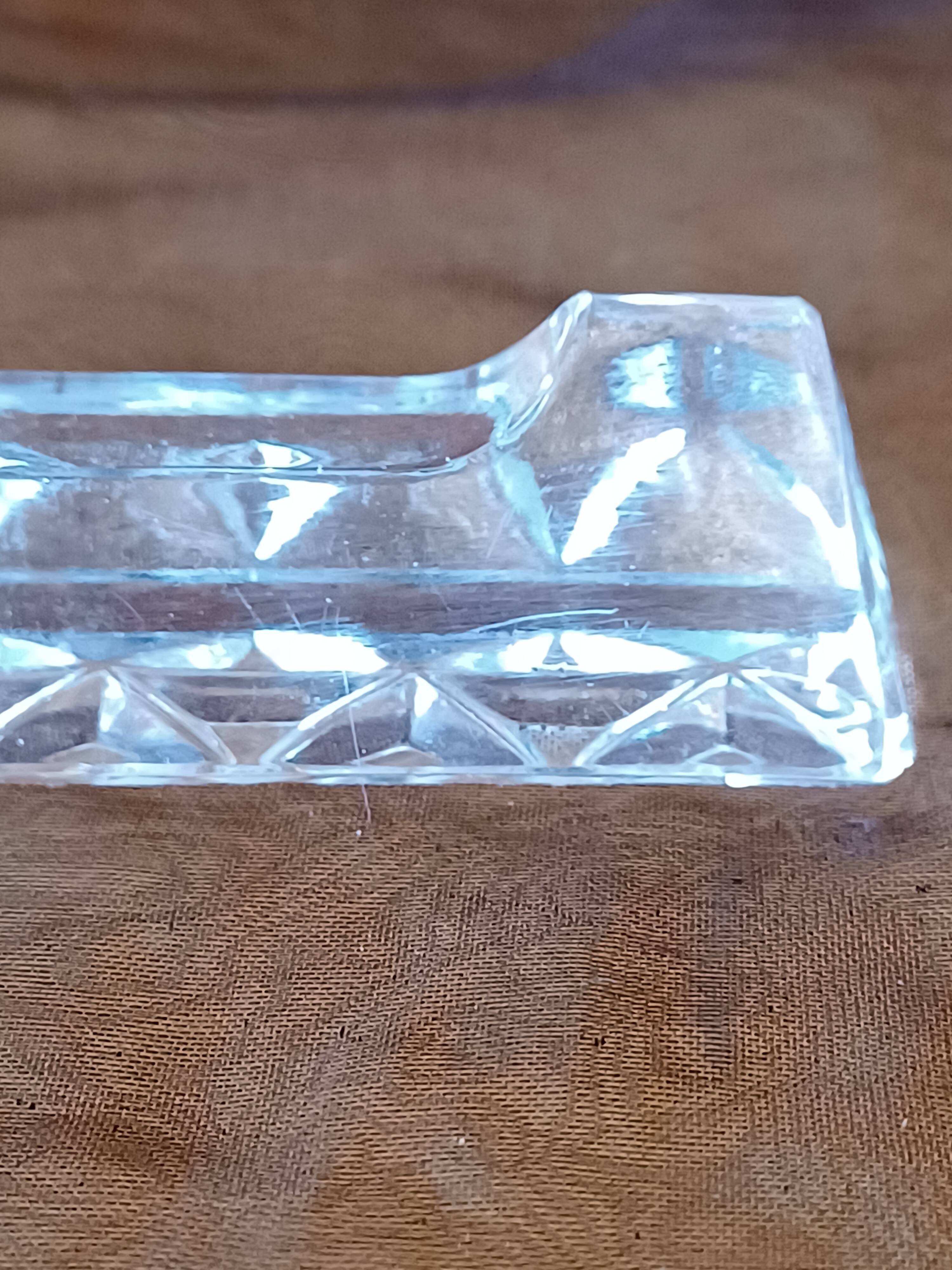 12 cut crystal knife holders.