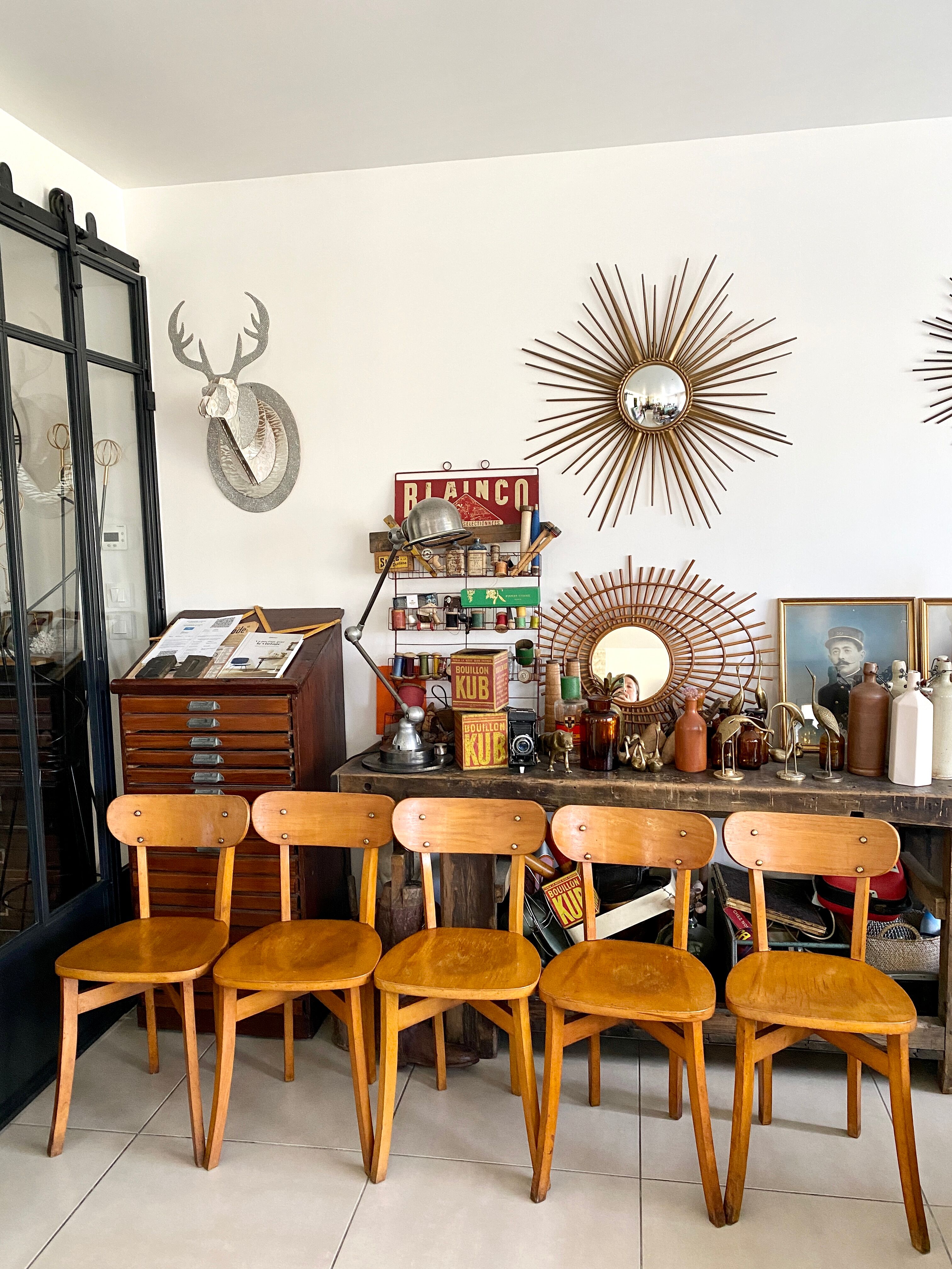 Lot de 5 chaises bistrot
