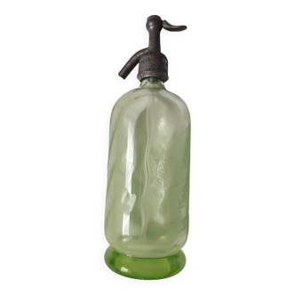 Anise green seltzer glass bottle, Hermann-Lachapelle 19th