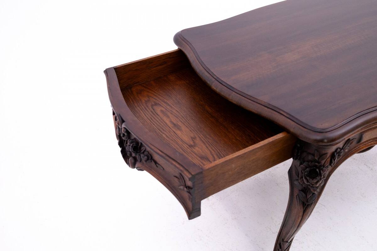 Richly carved table - coffee table, France, late 19th century.