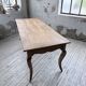 Farm table cherry wood with curved legs, 19th century.