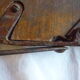 Industrial metal and wood workshop stepladder