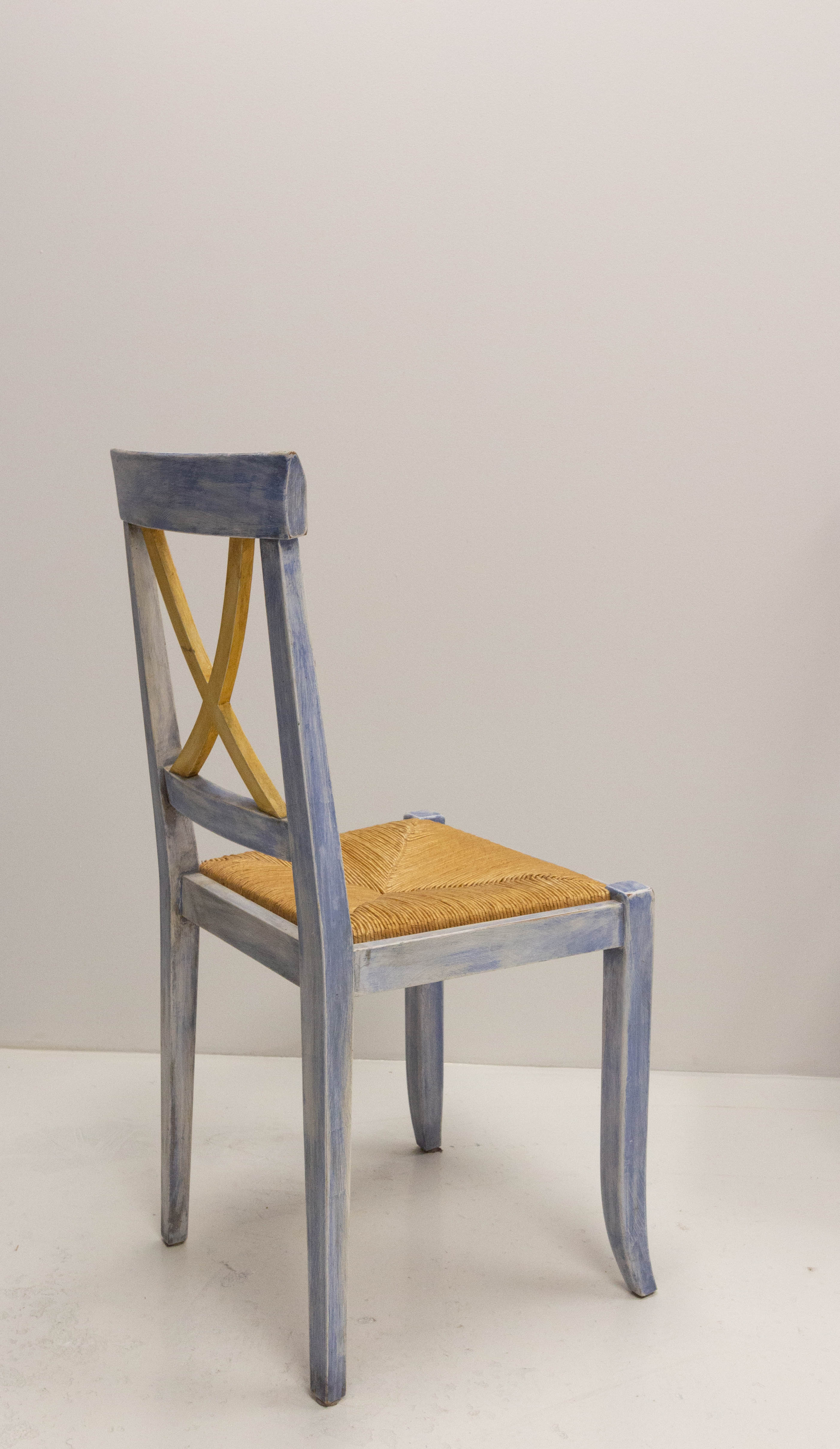6 mulched provencal style chairs