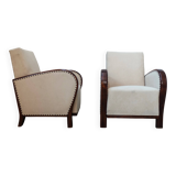 Set of 2 Hungarian Art Deco armchairs