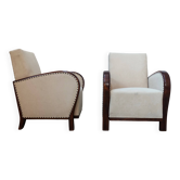 Set of 2 Hungarian Art Deco armchairs