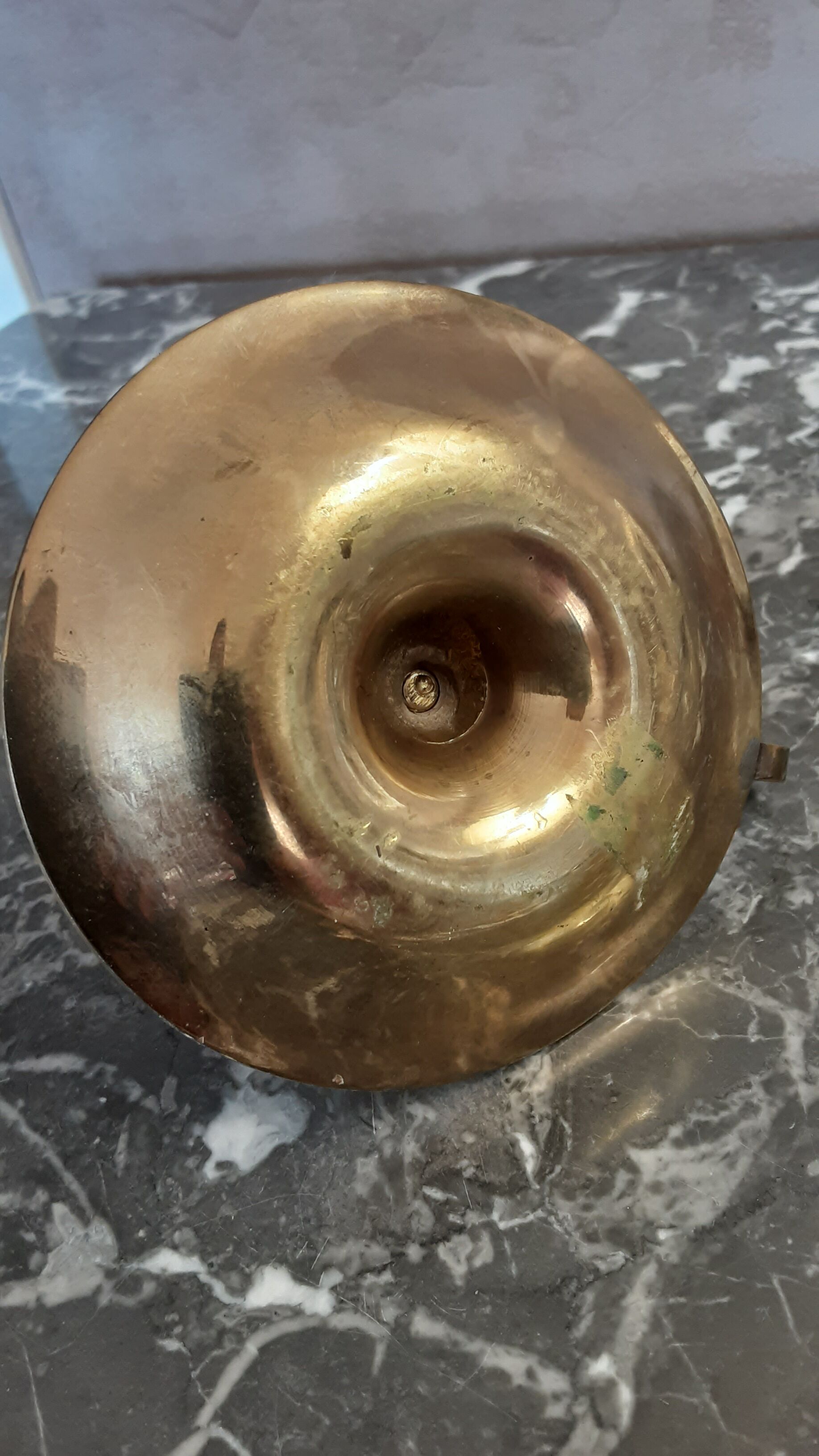 Brass hand-held candle holder - vintage