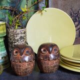 Six vintage Czech ceramic dessert plates