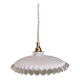 Vintage lampshade pendant light in white opaline