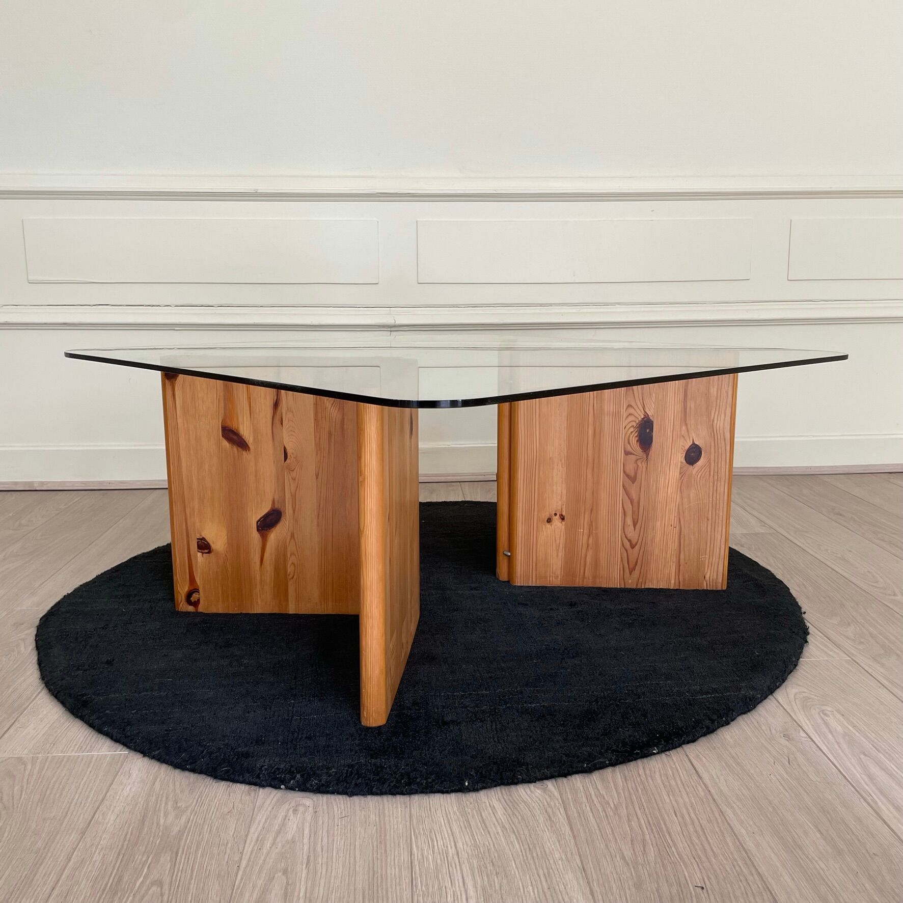 Coffee table "lagun", square model, sweden, ikea 1980