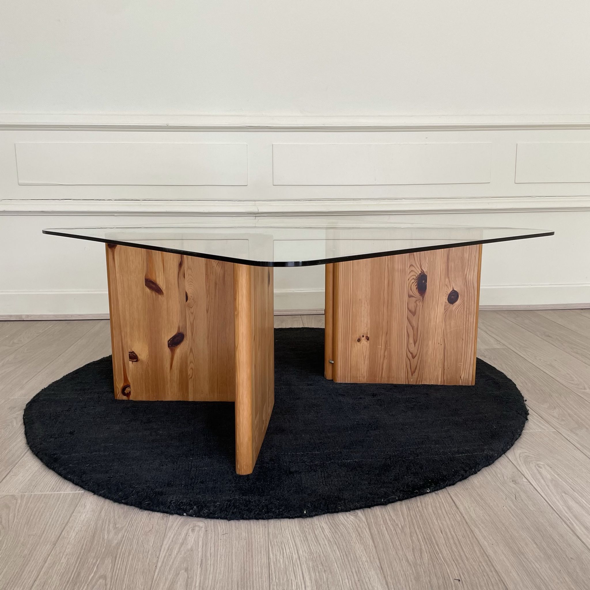 Coffee table "lagun", square model, sweden, ikea 1980