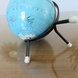 World map globe globe sheet metal tripod taride maps 60s 70s