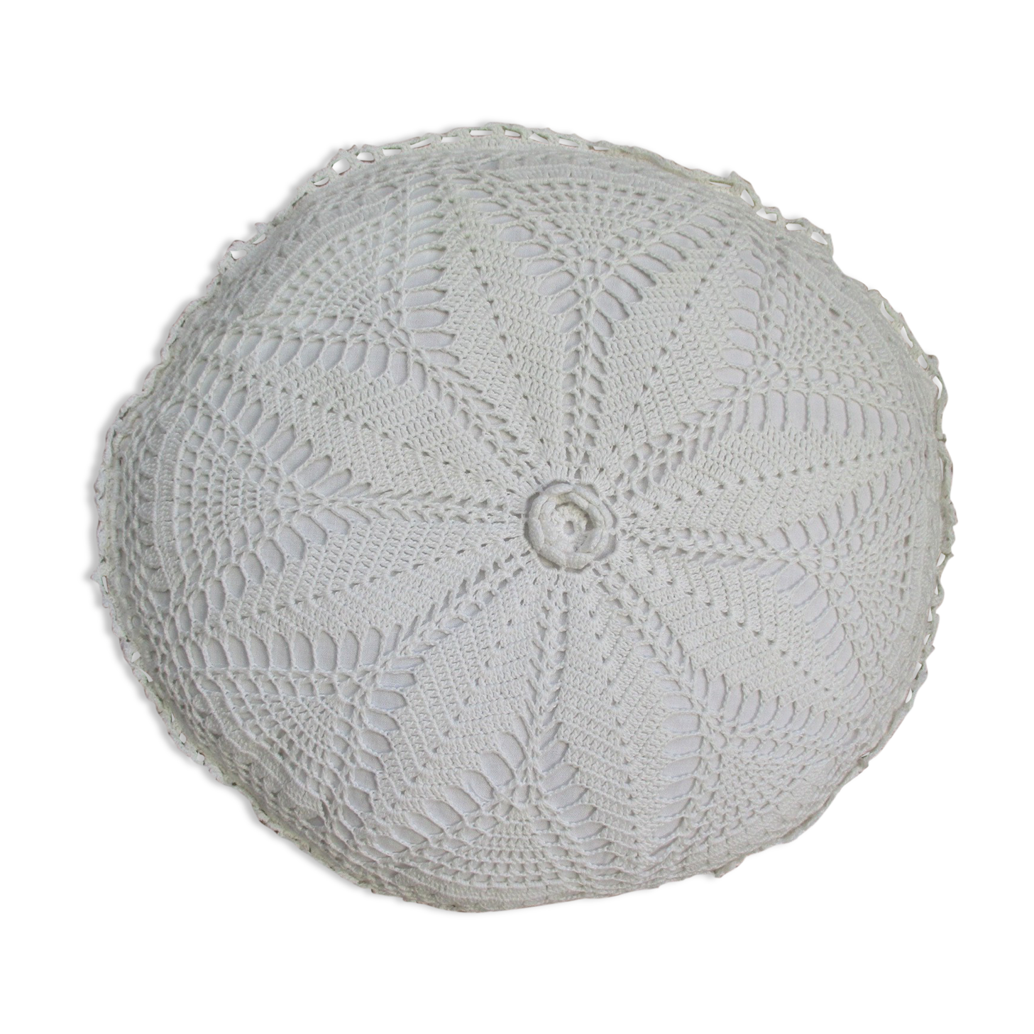 Vintage white cushion round