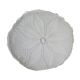 Coussin blanc vintage rond
